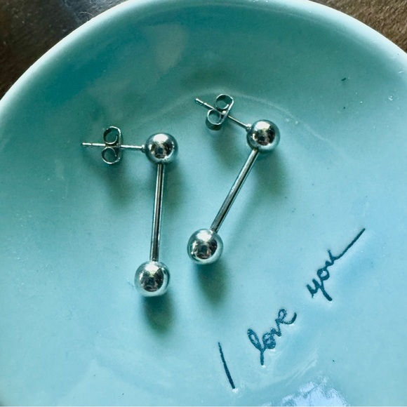 Modern Convertible Silver-Tone Drop Earrings – 2” - Picture 2 of 2